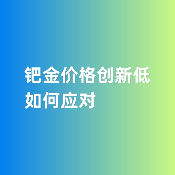 鈀碳回收，鈀金價(jià)格創(chuàng)新低，如何應(yīng)對(duì)